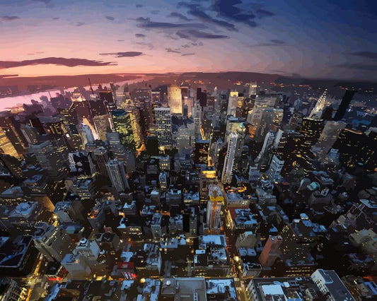 Malen nach Zahlen - Malen nach Zahlen - New York City von oben