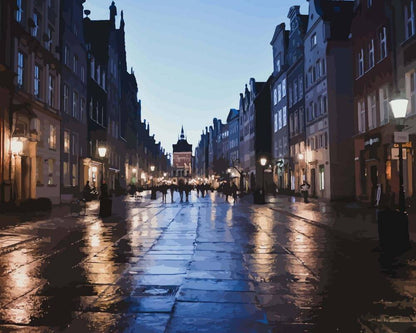 Malen nach Zahlen - Malen nach Zahlen - Straße nach dem Regen