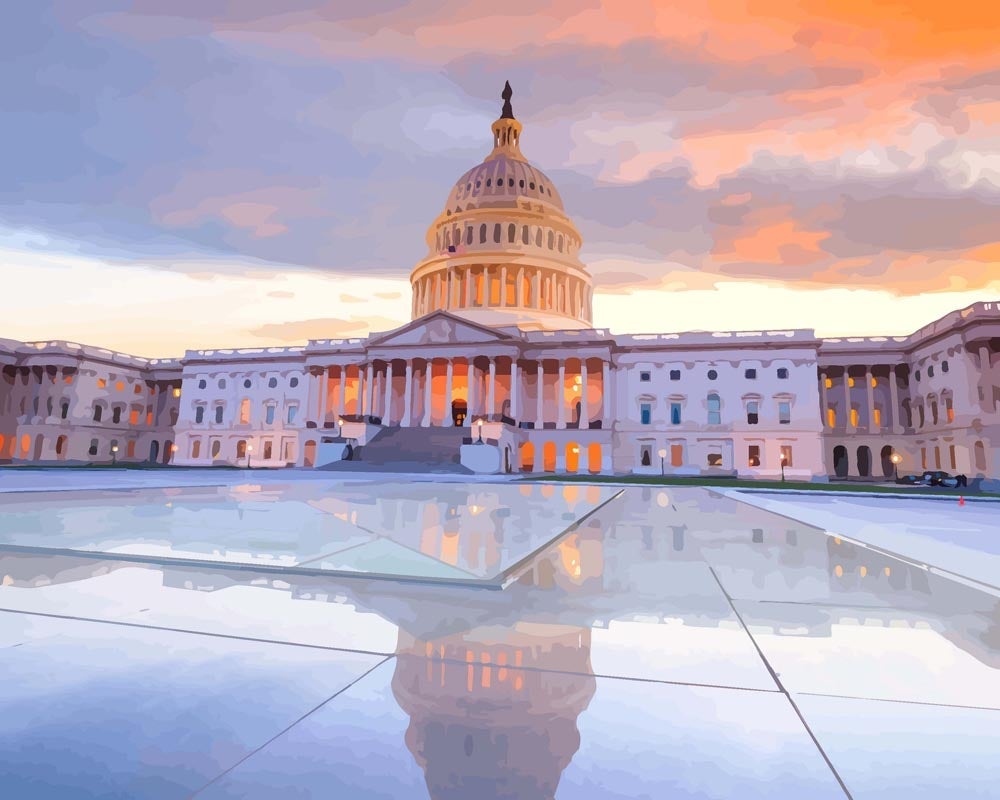 Malen nach Zahlen - Malen nach Zahlen - Das Kapitol - Washington