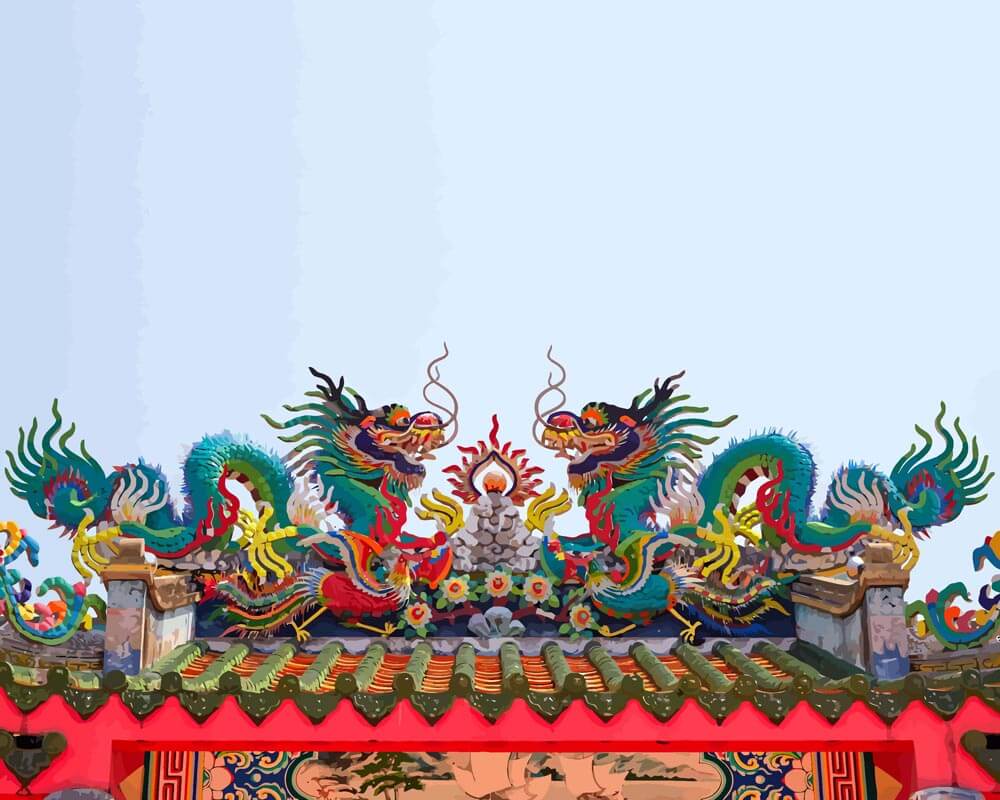 Malen nach Zahlen - Malen nach Zahlen - Chinesische Drachen