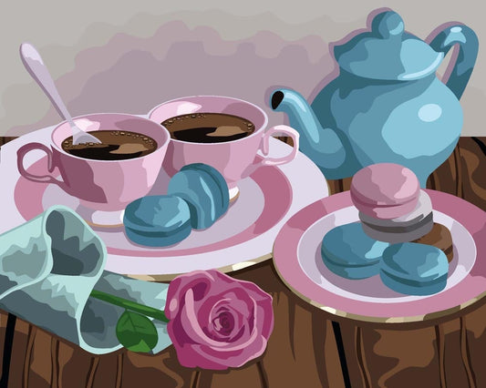 Malen nach Zahlen - Malen nach Zahlen - Pinker Kaffee