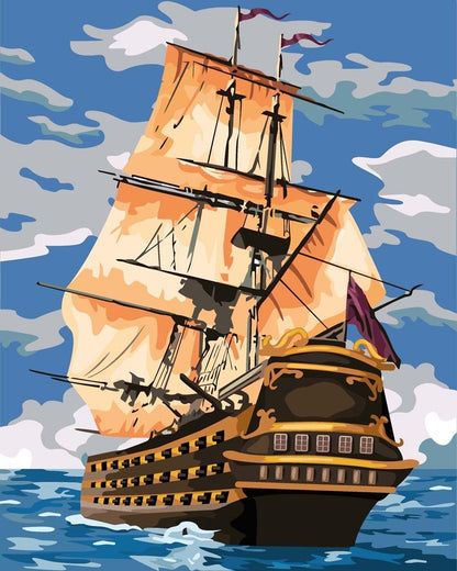 Malen nach Zahlen - Malen nach Zahlen - Das große Schiff