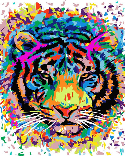 Malen nach Zahlen - Malen nach Zahlen - Neon Tigerbild