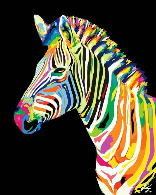 Malen nach Zahlen - Malen nach Zahlen - Neon Zebra Seite