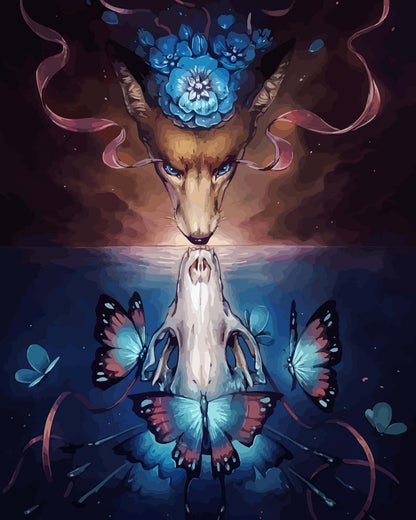 Malen nach Zahlen - Malen nach Zahlen - Schönheit im Tod - by jojoesart