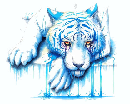Malen nach Zahlen - Malen nach Zahlen - Blaue Tränen - by jojoesart