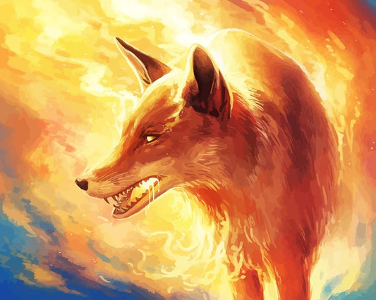 Malen nach Zahlen - Malen nach Zahlen - Feuerfuchs - by jojoesart