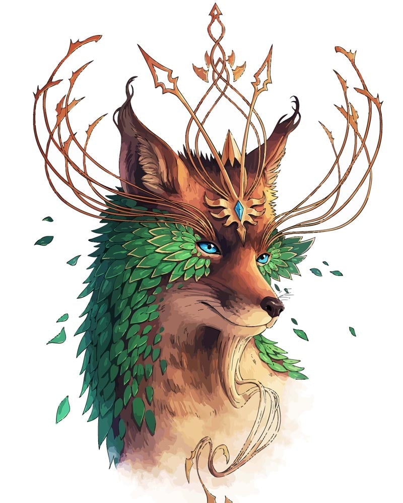 Malen nach Zahlen - Malen nach Zahlen -Naturseele Fuchs - by jojoesart