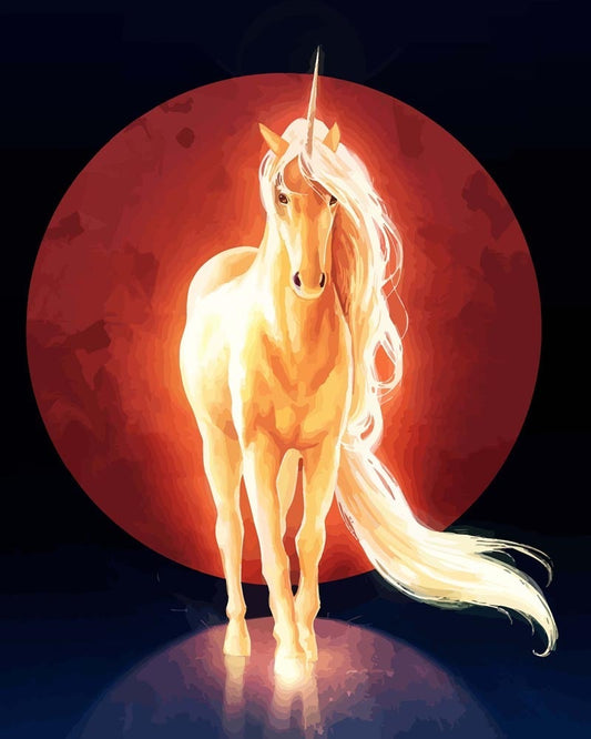 Malen nach Zahlen - Malen nach Zahlen - Letztes Einhorn - by jojoesart