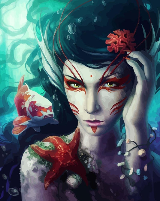 Malen nach Zahlen - Malen nach Zahlen - Die Tiefe ist mein - by jojoesart
