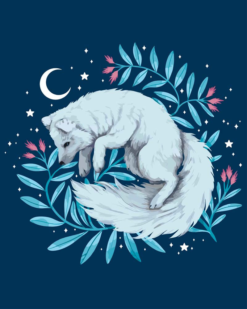 Malen nach Zahlen - Malen nach Zahlen - Polarfuchs - by Pixie Cold