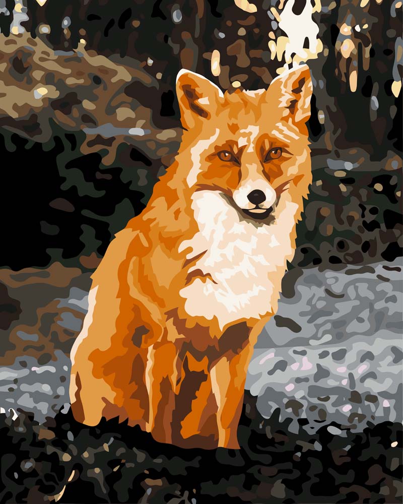 Malen nach Zahlen - Malen nach Zahlen - Der einsame Fuchs