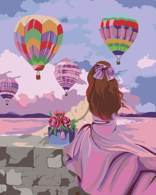 Malen nach Zahlen - Malen nach Zahlen - Den Heißluftballons entlang