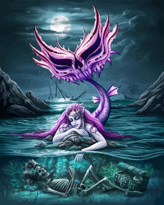 Malen nach Zahlen - Malen nach Zahlen - Davy Jones Locker - by Sarah Richter