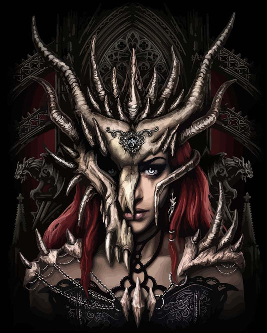 Malen nach Zahlen - Malen nach Zahlen - Dragon Mask - by Sarah Richter