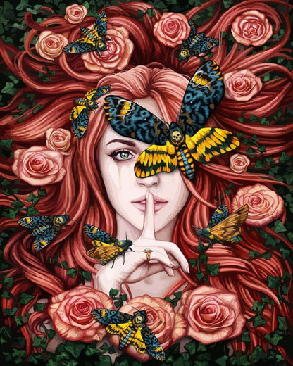 Malen nach Zahlen - Malen nach Zahlen - Lady Moth - by Sarah Richter