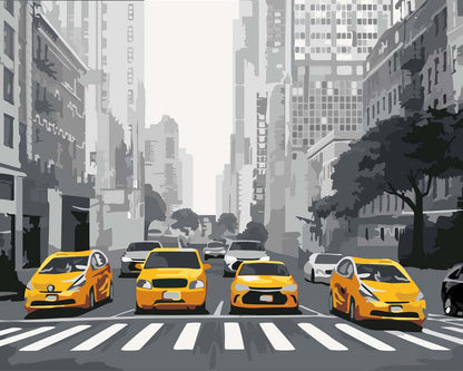 Malen nach Zahlen - Malen nach Zahlen - Taxi in New York City