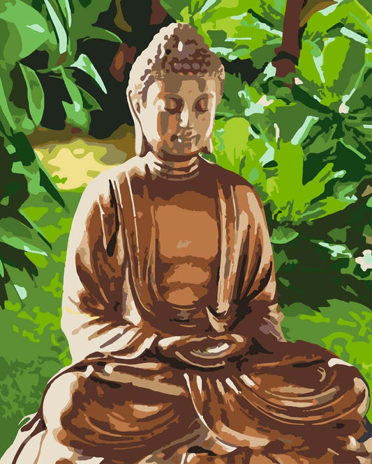 Malen nach Zahlen - Malen nach Zahlen - Buddha im Grünen