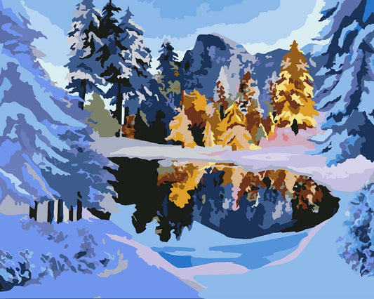 Malen nach Zahlen - Malen nach Zahlen - Die Schneelandschaft