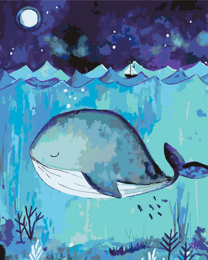 Malen nach Zahlen - Malen nach Zahlen - Dreamin Wal - by Tiny Tami