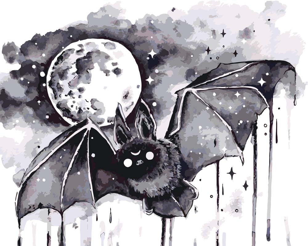 Malen nach Zahlen - Malen nach Zahlen - Galaxy Fledermaus - by Tiny Tami