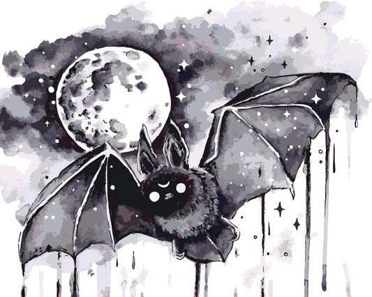 Malen nach Zahlen - Malen nach Zahlen - Galaxy Fledermaus - by Tiny Tami