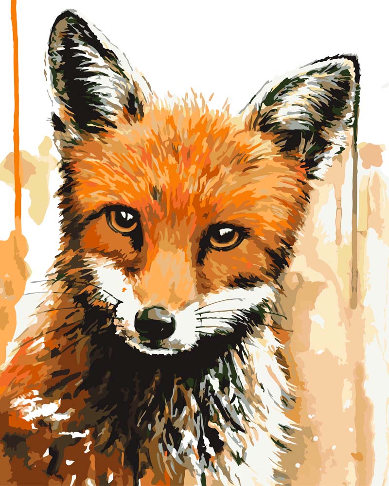 Malen nach Zahlen - Malen nach Zahlen - Golden Fox - by Tiny Tami