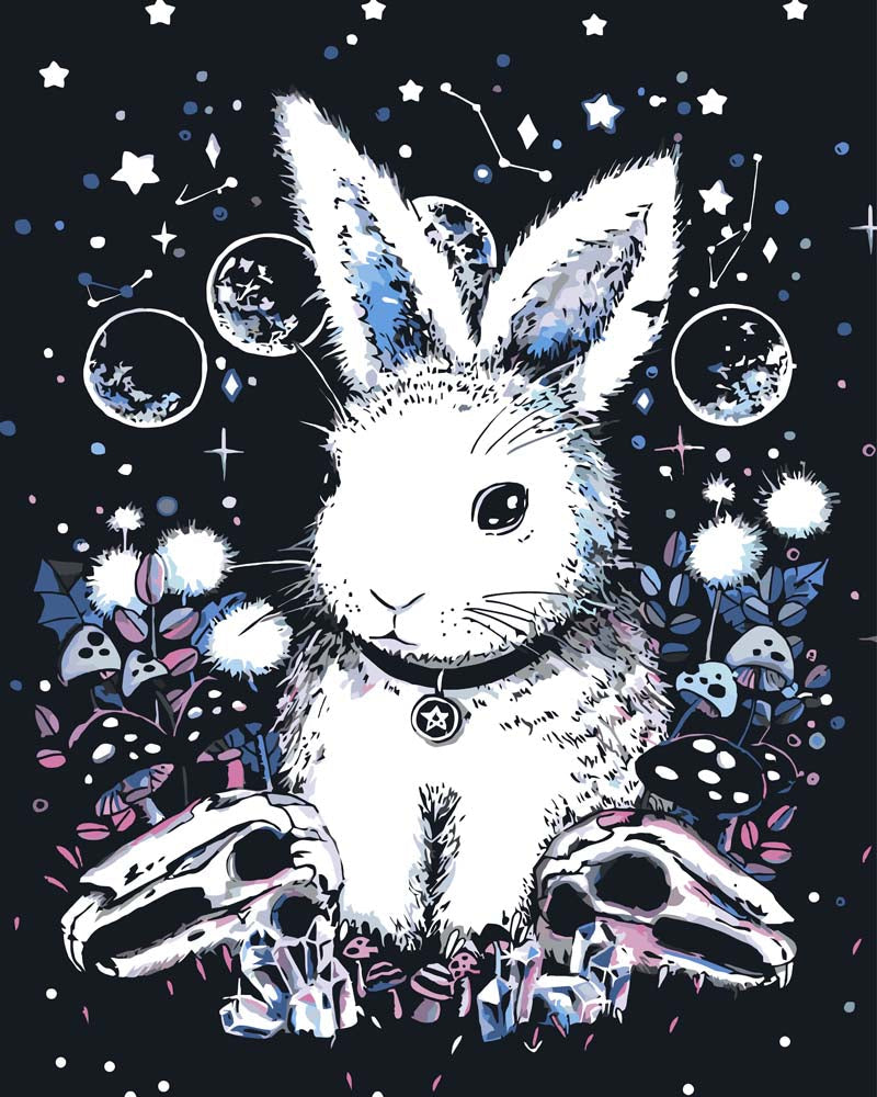 Malen nach Zahlen - Malen nach Zahlen - Moon Bunny - by Tiny Tami