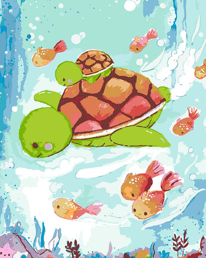 Malen nach Zahlen - Malen nach Zahlen - Schildkröte - by Tiny Tami