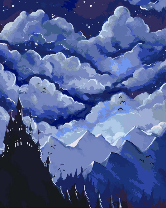 Malen nach Zahlen - Malen nach Zahlen - Nachtschloss - by Farbheldin