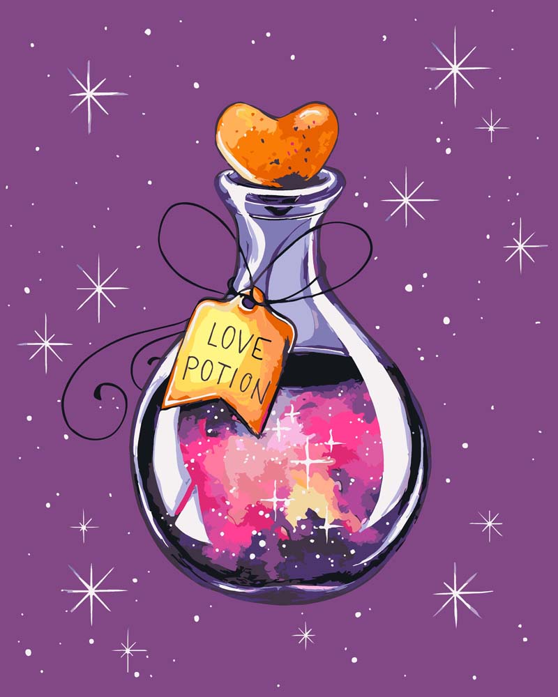 Malen nach Zahlen - Malen nach Zahlen - Love Potion - by Farbheldin