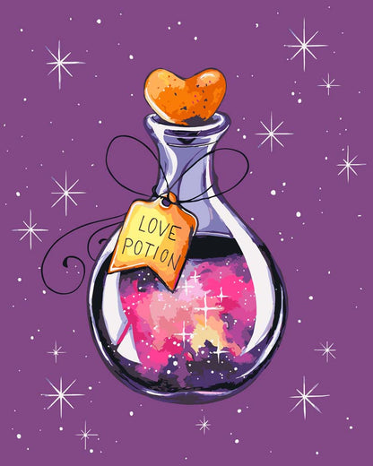 Malen nach Zahlen - Malen nach Zahlen - Love Potion - by Farbheldin