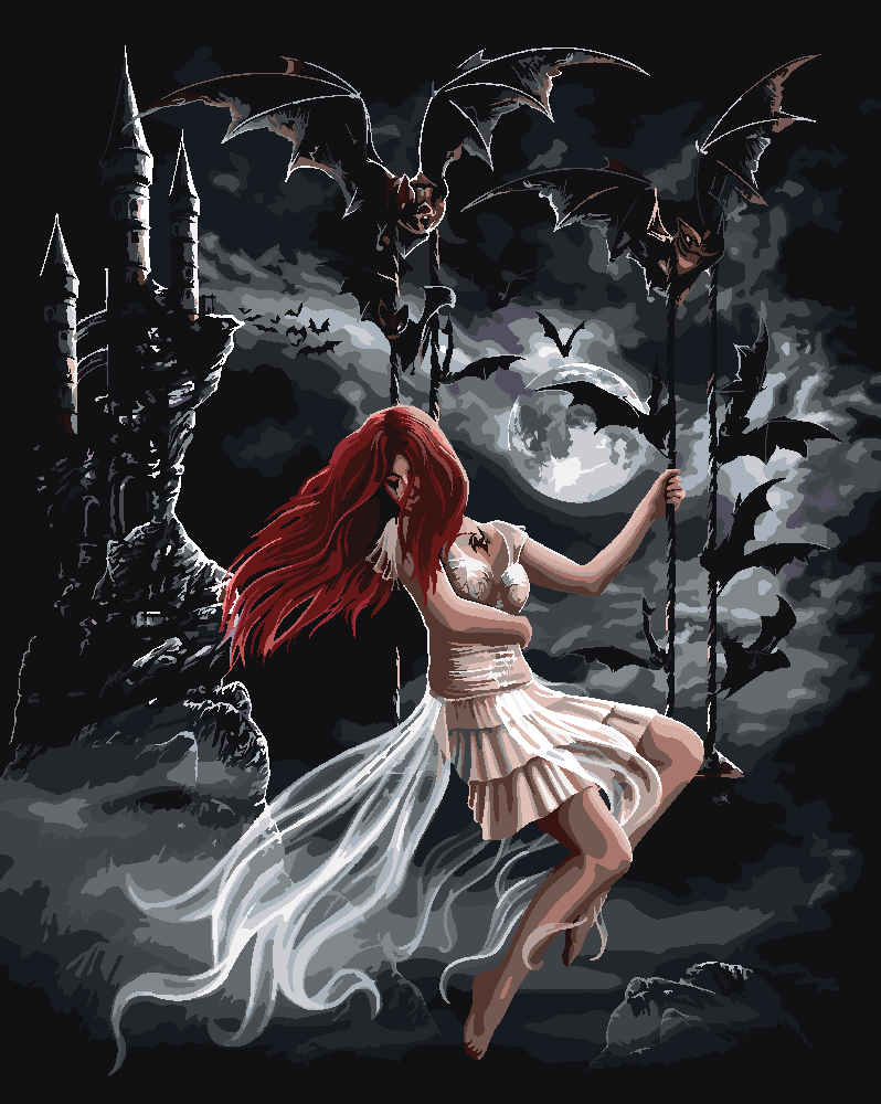 Malen nach Zahlen - Malen nach Zahlen - Draculas Bride - by Sarah Richter