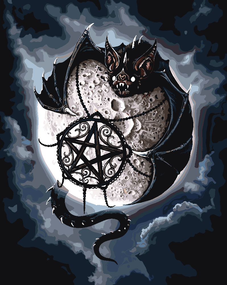 Malen nach Zahlen - Malen nach Zahlen - Full Moon - by Sarah Richter
