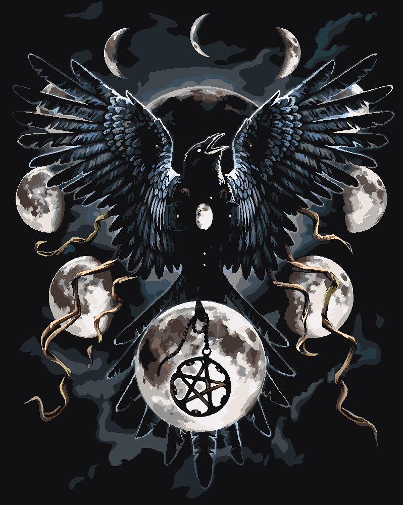 Malen nach Zahlen - Malen nach Zahlen - Sinister Wings - by Sarah Richter