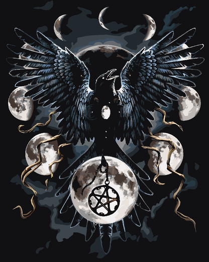 Malen nach Zahlen - Malen nach Zahlen - Sinister Wings - by Sarah Richter