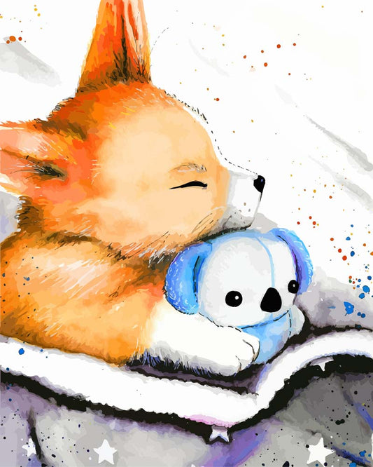 Malen nach Zahlen - Malen nach Zahlen - Corgi - by Tiny Tami