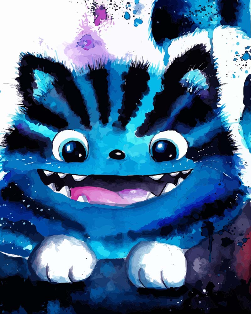 Malen nach Zahlen - Malen nach Zahlen - Grinsekatze - by Tiny Tami