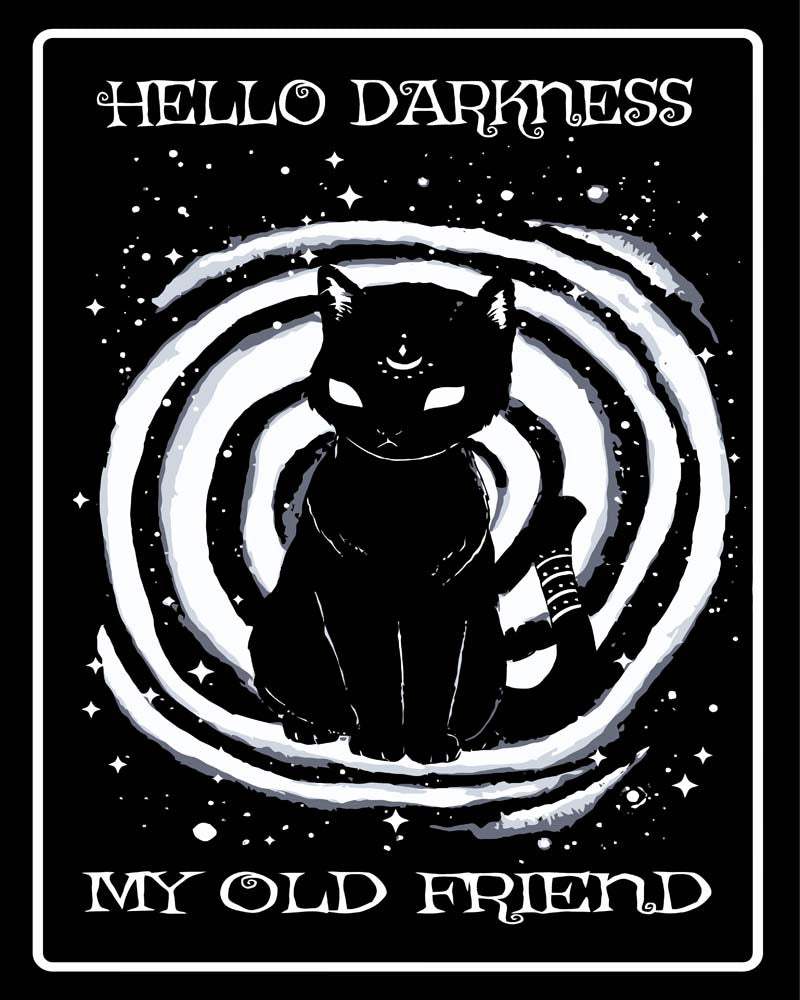 Malen nach Zahlen - Malen nach Zahlen - Hello Darkness my old friend - by Tiny Tami