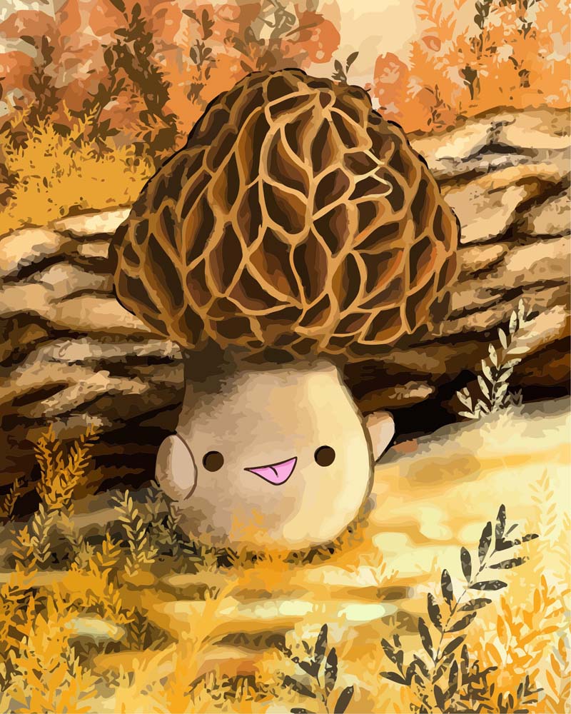Malen nach Zahlen - Malen nach Zahlen - Morchel - by Tiny Tami