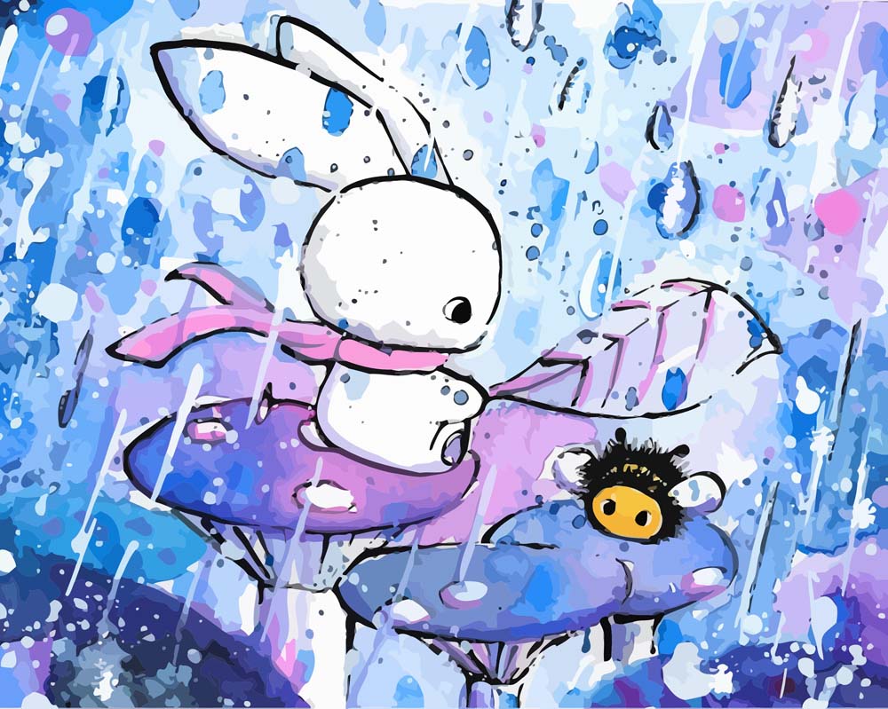 Malen nach Zahlen - Malen nach Zahlen - Raindrops - by Tiny Tami
